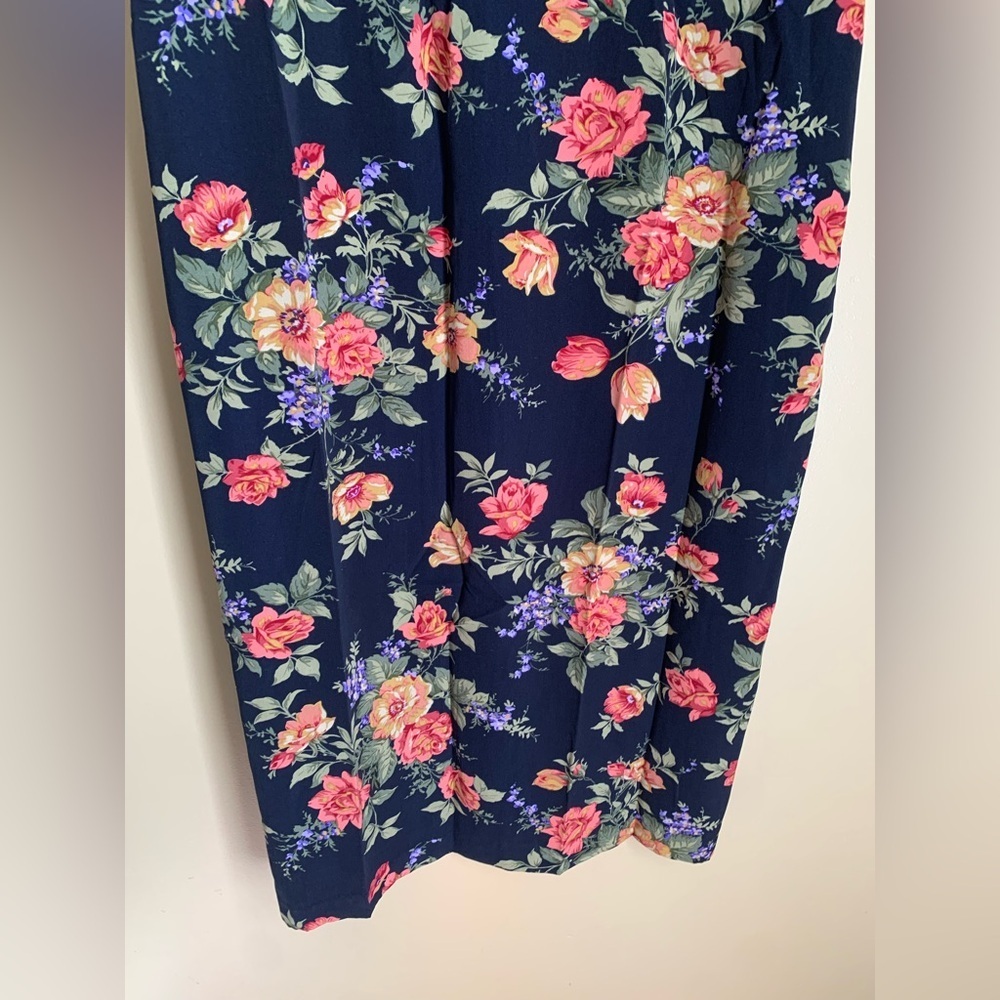 R&K Vintage 90s Floral Romantic Midi Dress Boho Hippie Sundress Cottagecore - Picture 3 of 8